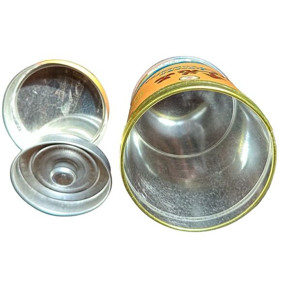 Vintage Chinese Ginseng Flower Tea Tin or Caddy - Picture 6 of 9